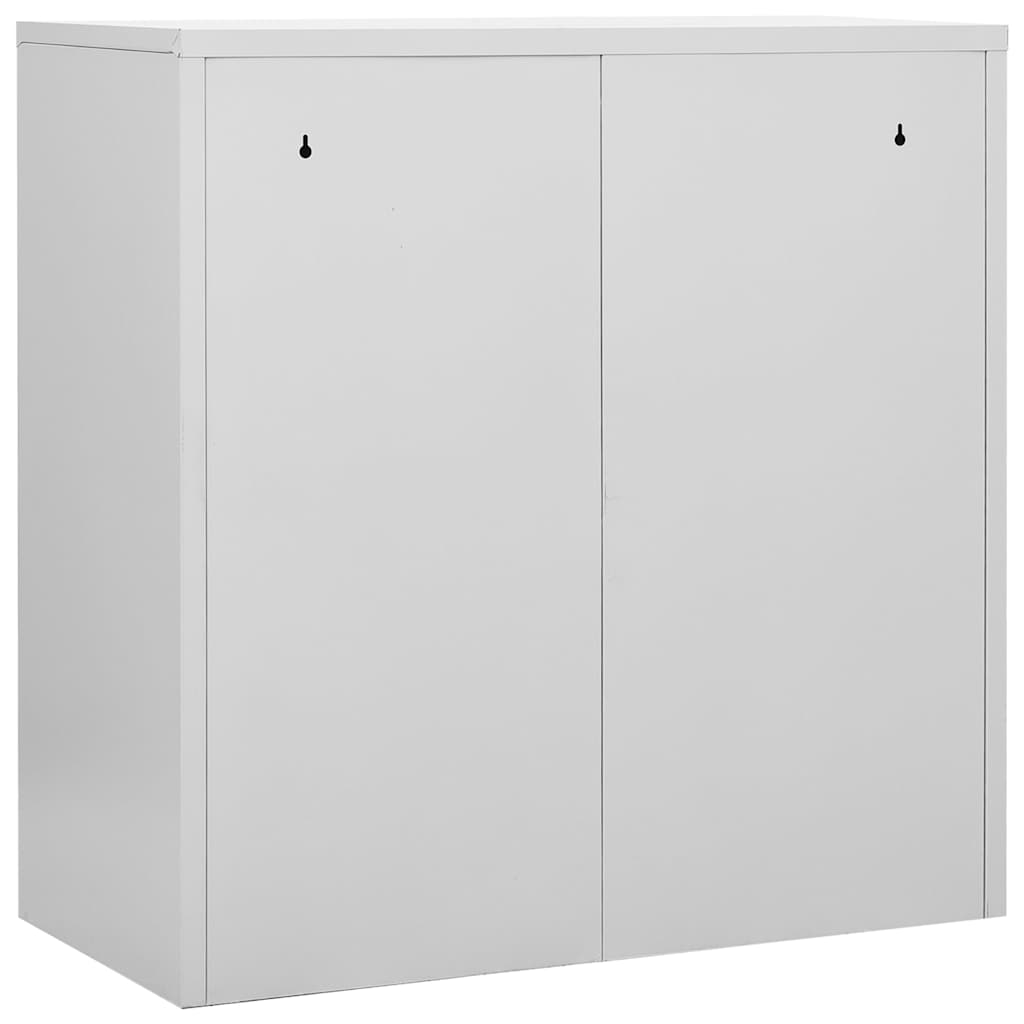 Locker Cabinet Light Grey and Red 90x45x92.5 cm Steel