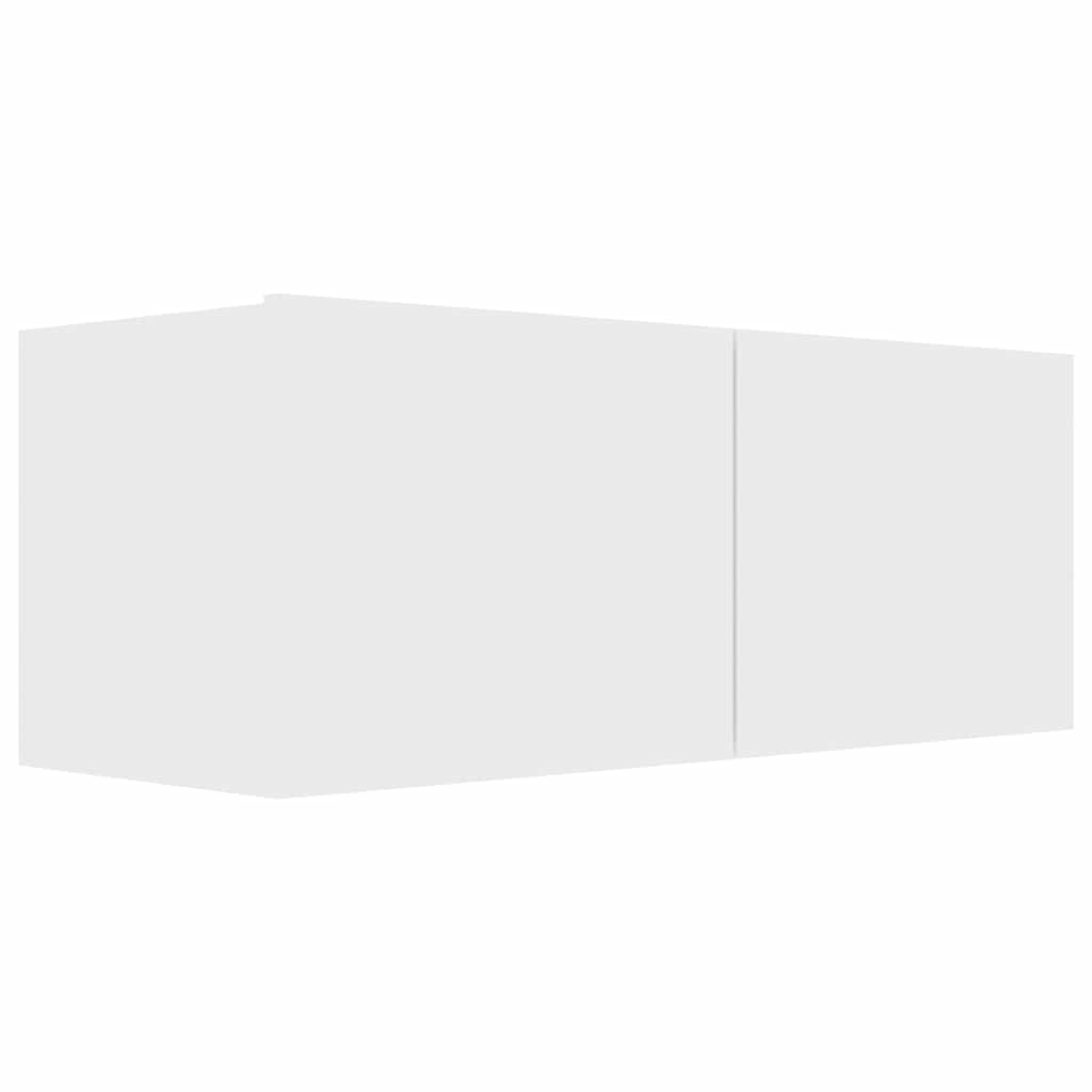7 Piece TV Cabinet Set White Engineered Wood