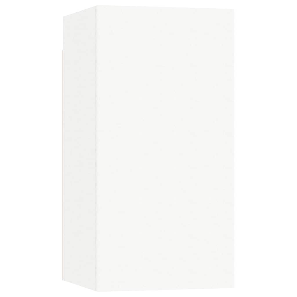 7 Piece TV Cabinet Set White Engineered Wood