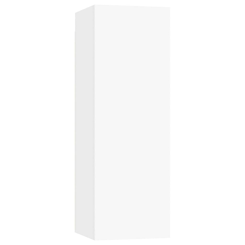 3 Piece TV Cabinet Set White Engineered Wood