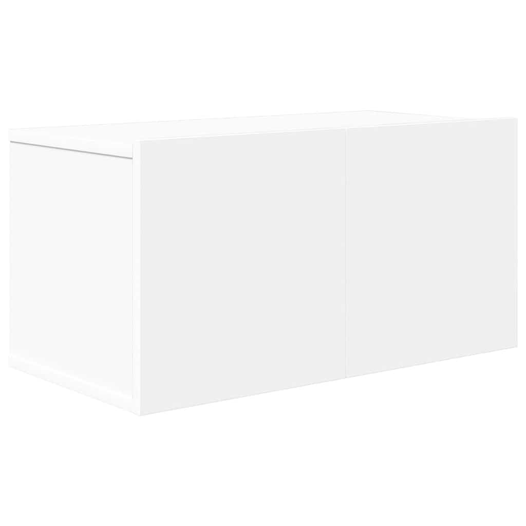 6 Piece TV Cabinet Set White Engineered Wood