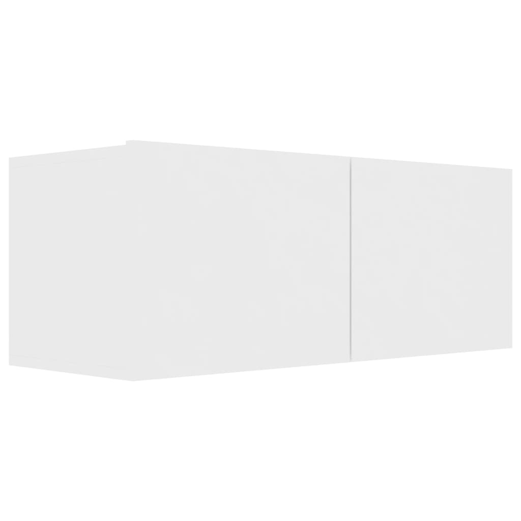 TV Cabinets 3 pcs White Engineered Wood