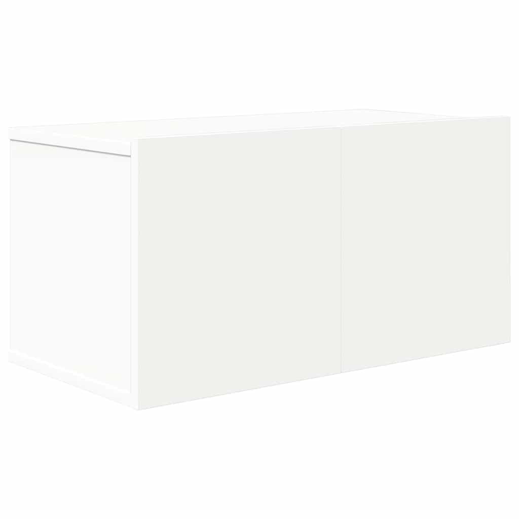 8 Piece TV Cabinet Set White Engineered Wood