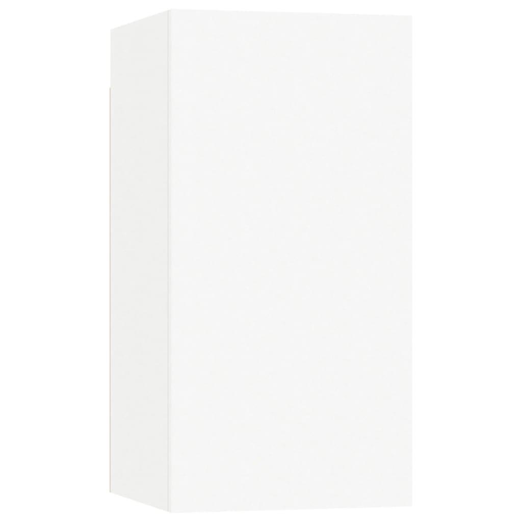 9 Piece TV Cabinet Set White Engineered Wood