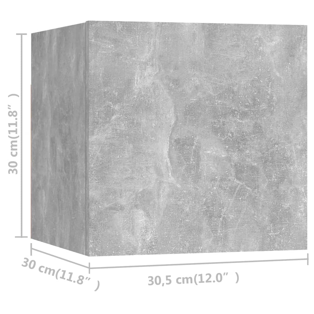 5 Piece TV Cabinet Set Concrete Grey Engineered Wood