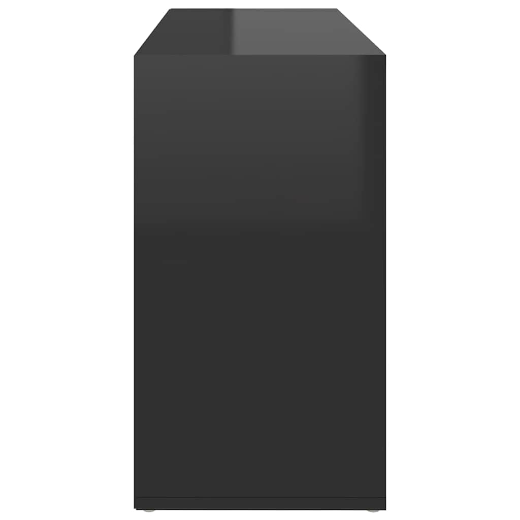 Shoe Bench High Gloss Black 103x30x55 cm Engineered Wood
