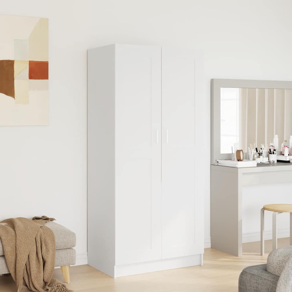 Wardrobe White 82.5x51.5x180 cm Engineered Wood