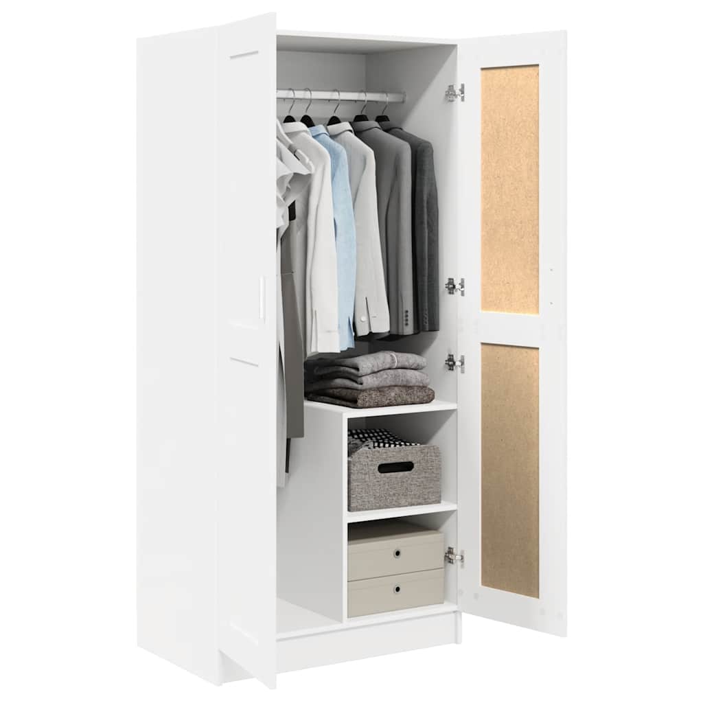 Wardrobe White 82.5x51.5x180 cm Engineered Wood