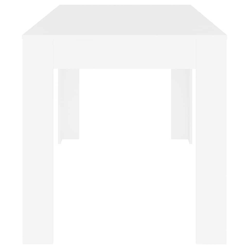 Dining Table White 140x74.5x76 cm Engineered Wood