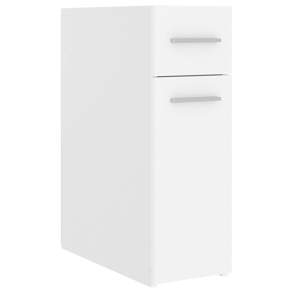 Apothecary Cabinet White 20x45.5x60 cm Engineered Wood