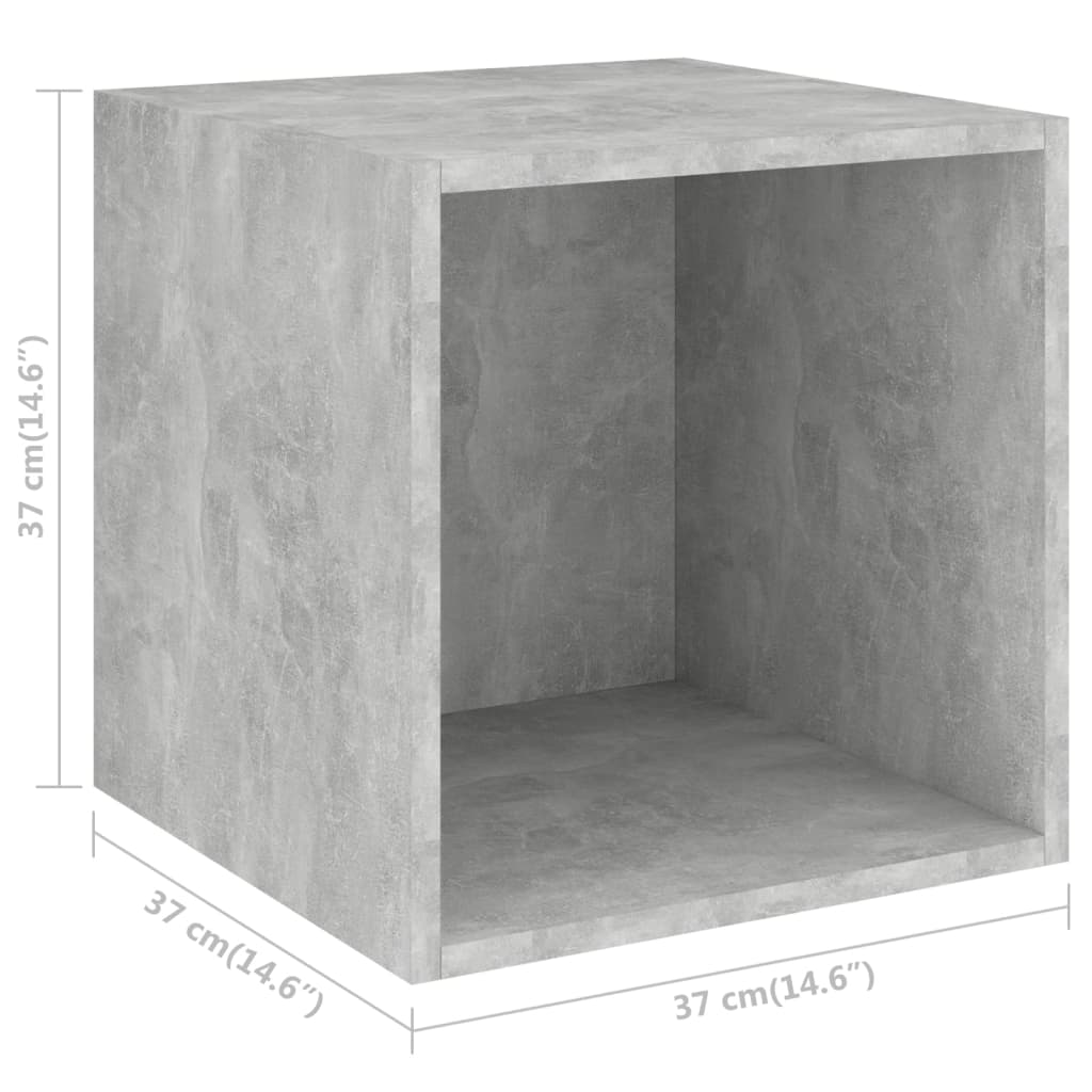3 Piece TV Cabinet Set Concrete Grey Engineered Wood