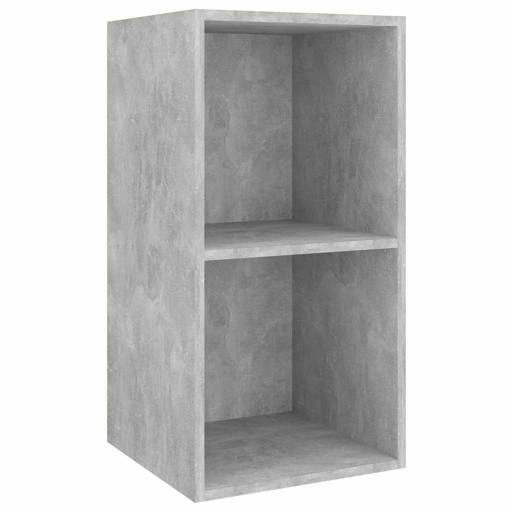 2 Piece Wall-mounted TV Cabinet Set Concrete Grey Engineered Wood