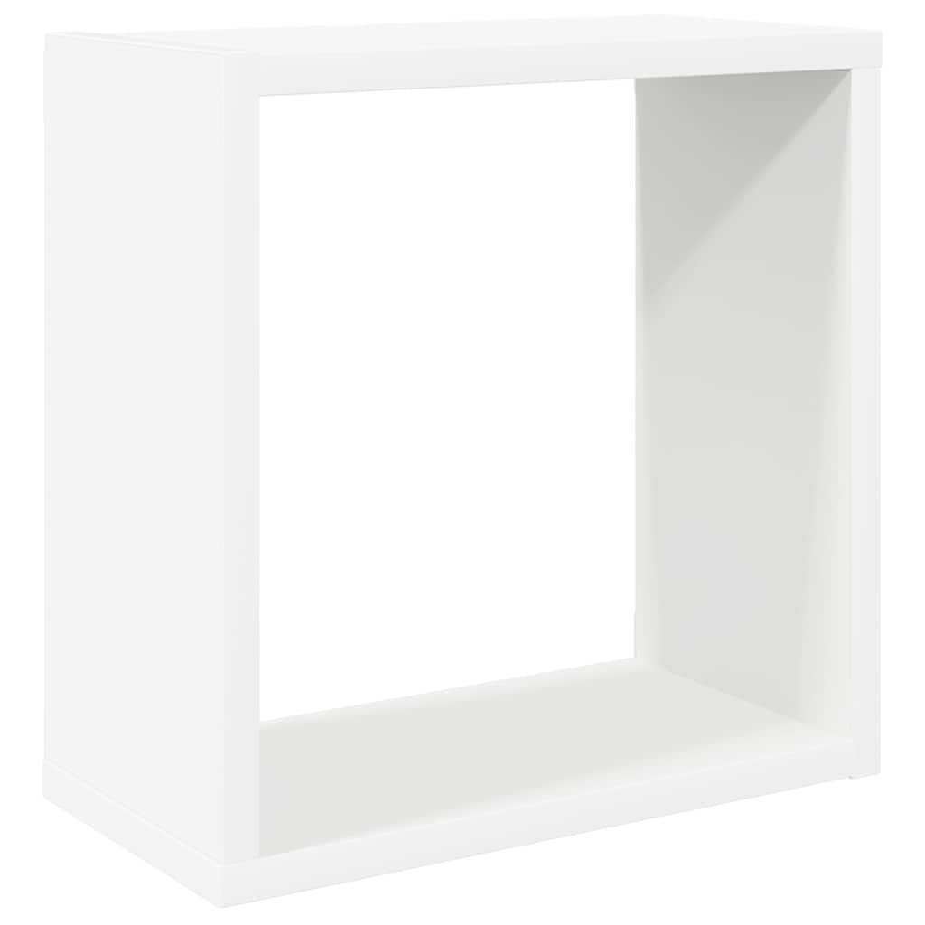 Wall Cube Shelves 4 pcs White and Sonoma Oak 30x15x30 cm