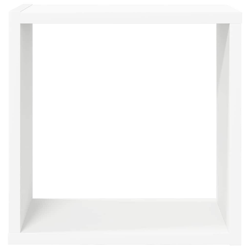 Wall Cube Shelves 4 pcs White and Sonoma Oak 30x15x30 cm