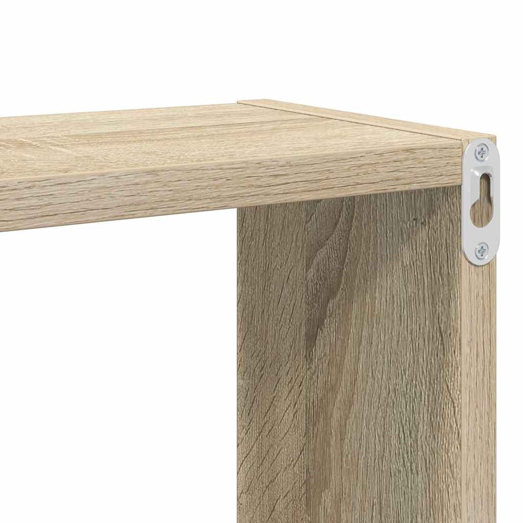 Wall Cube Shelves 6 pcs Sonoma Oak 26x15x26 cm