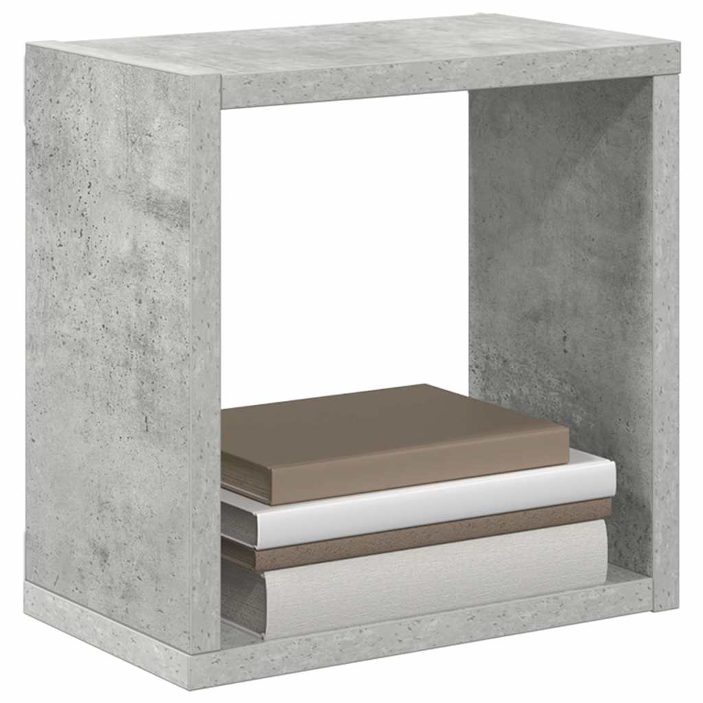 Wall Cube Shelves 2 pcs Concrete Grey 26x15x26 cm