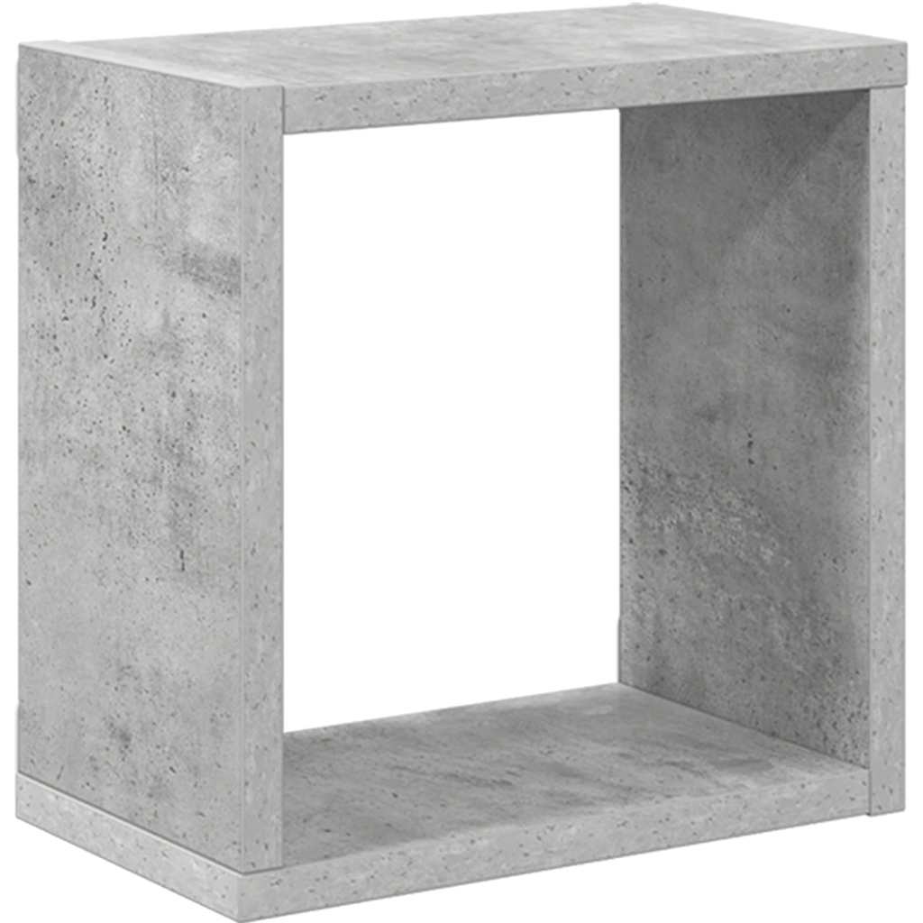 Wall Cube Shelves 2 pcs Concrete Grey 26x15x26 cm