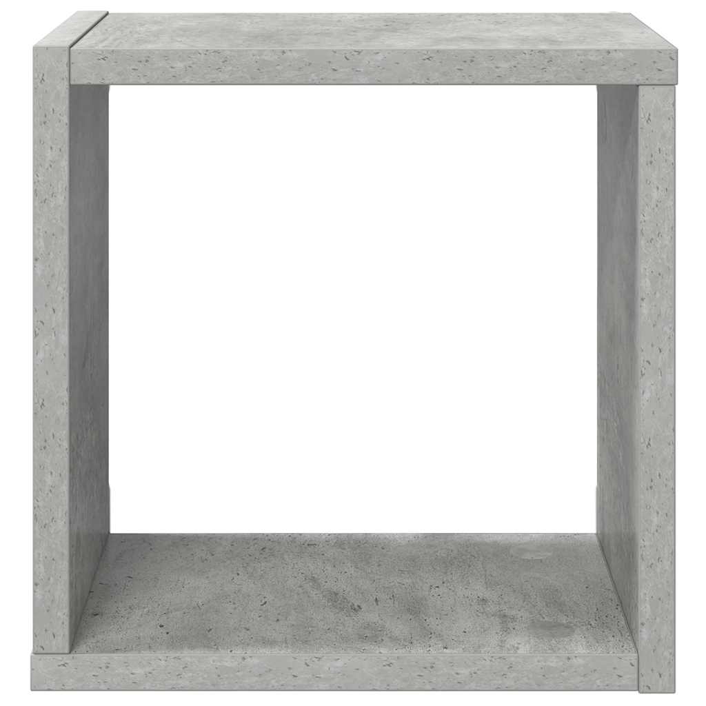 Wall Cube Shelves 2 pcs Concrete Grey 26x15x26 cm