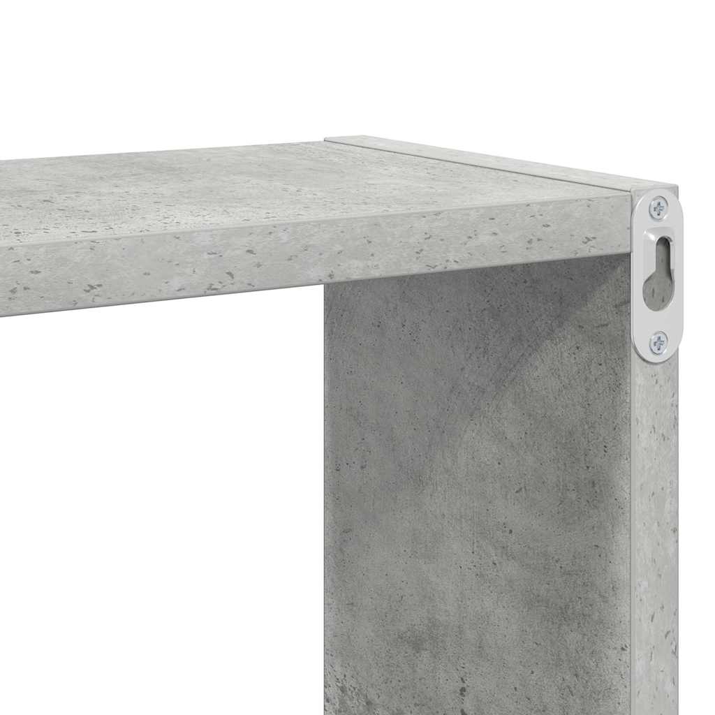 Wall Cube Shelves 2 pcs Concrete Grey 26x15x26 cm