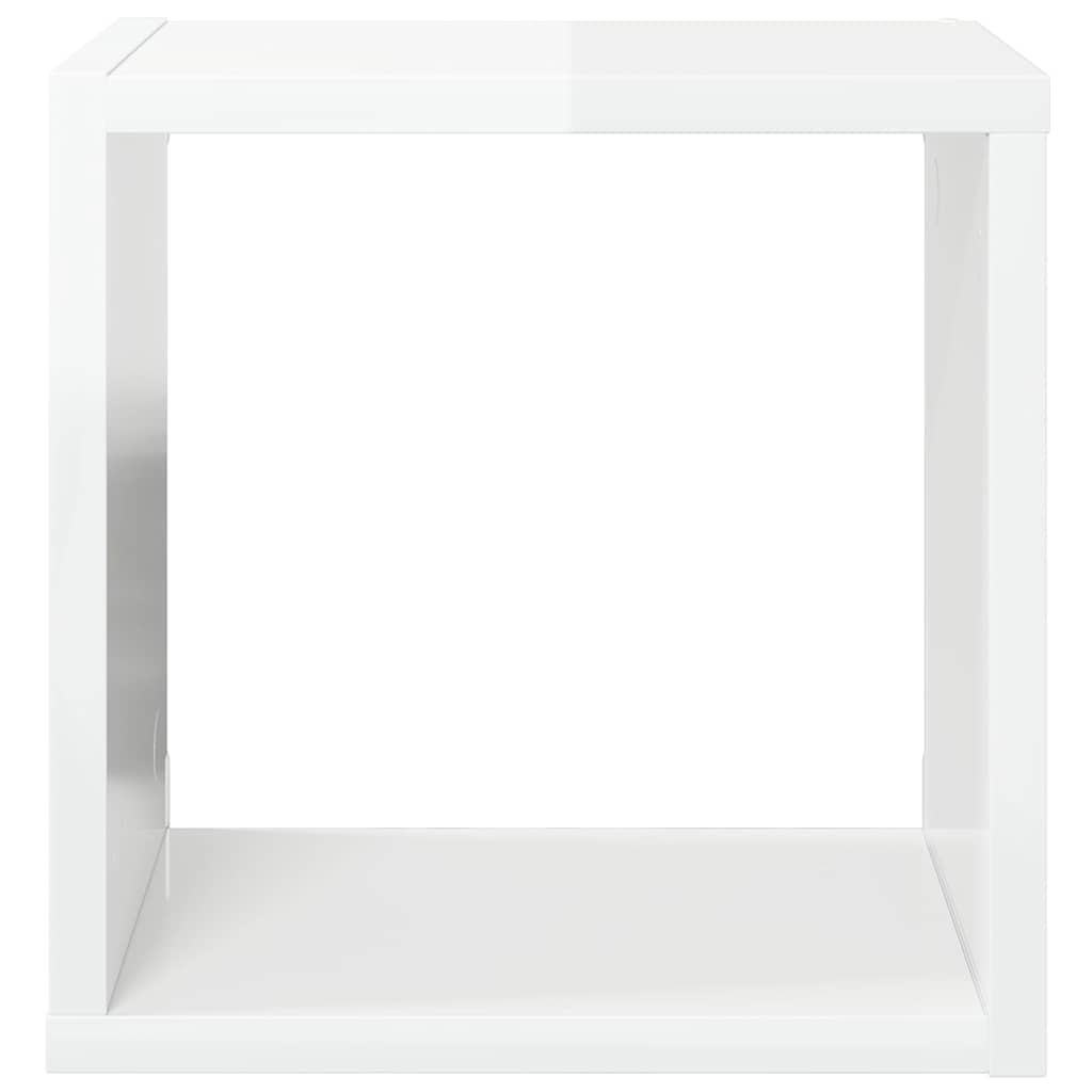 Wall Cube Shelves 6 pcs High Gloss White 26x15x26 cm