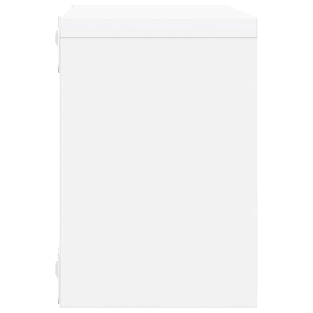 Wall Cube Shelves 4 pcs White 22x15x22 cm