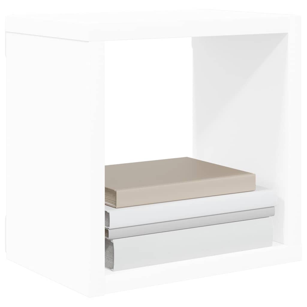 Wall Cube Shelves 6 pcs White 22x15x22 cm