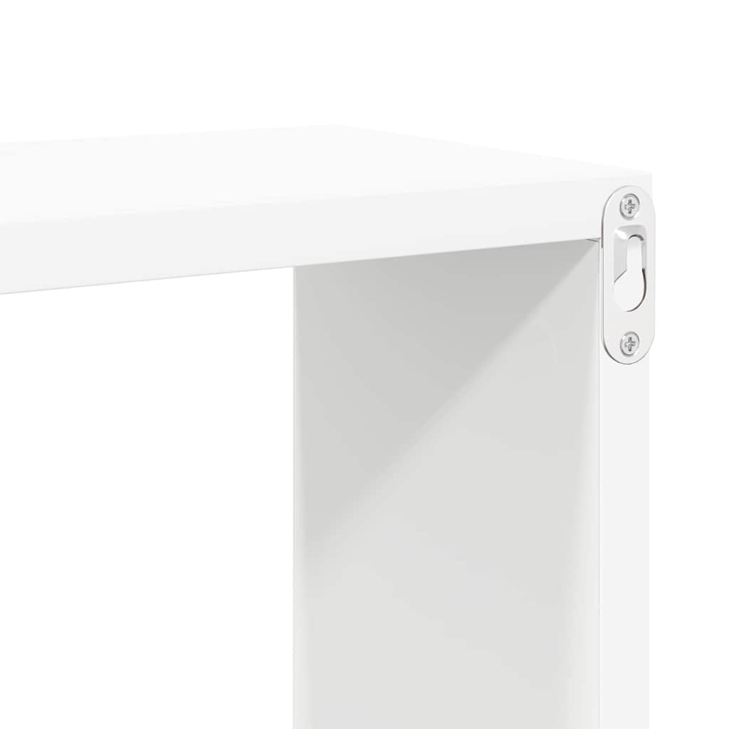 Wall Cube Shelves 6 pcs White 22x15x22 cm