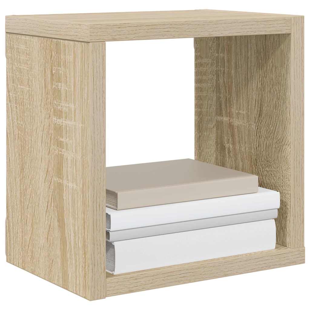 Wall Cube Shelves 4 pcs Sonoma Oak 22x15x22 cm