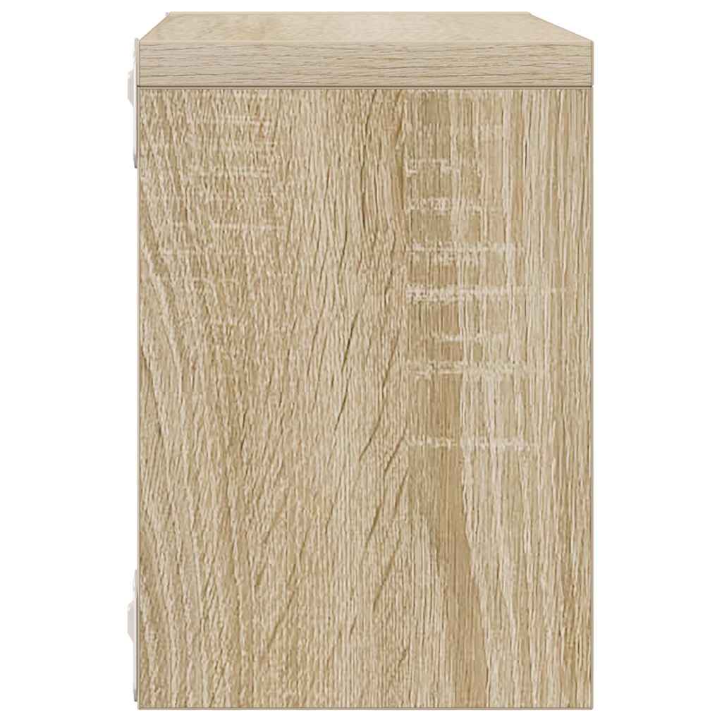 Wall Cube Shelves 4 pcs Sonoma Oak 22x15x22 cm