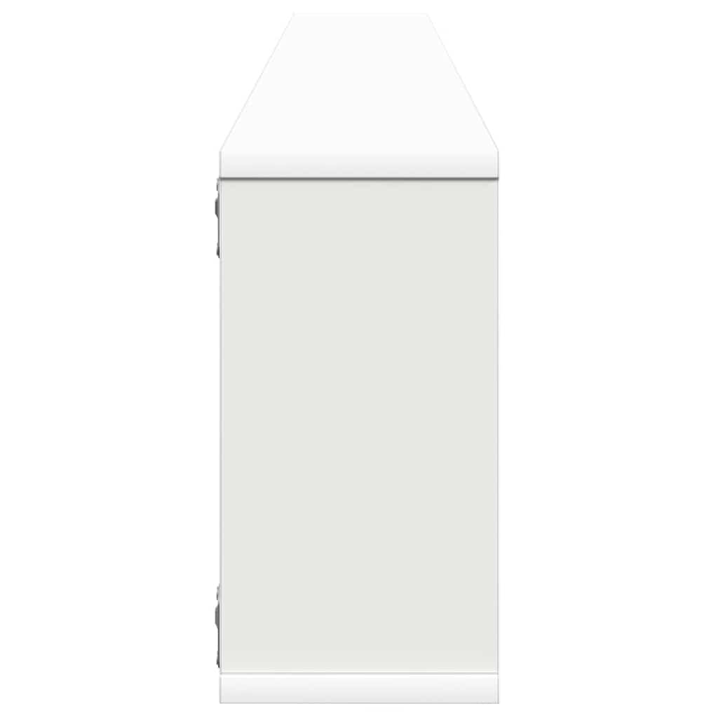 Wall Cube Shelves 2 pcs White 100x15x30 cm Engineered Wood
