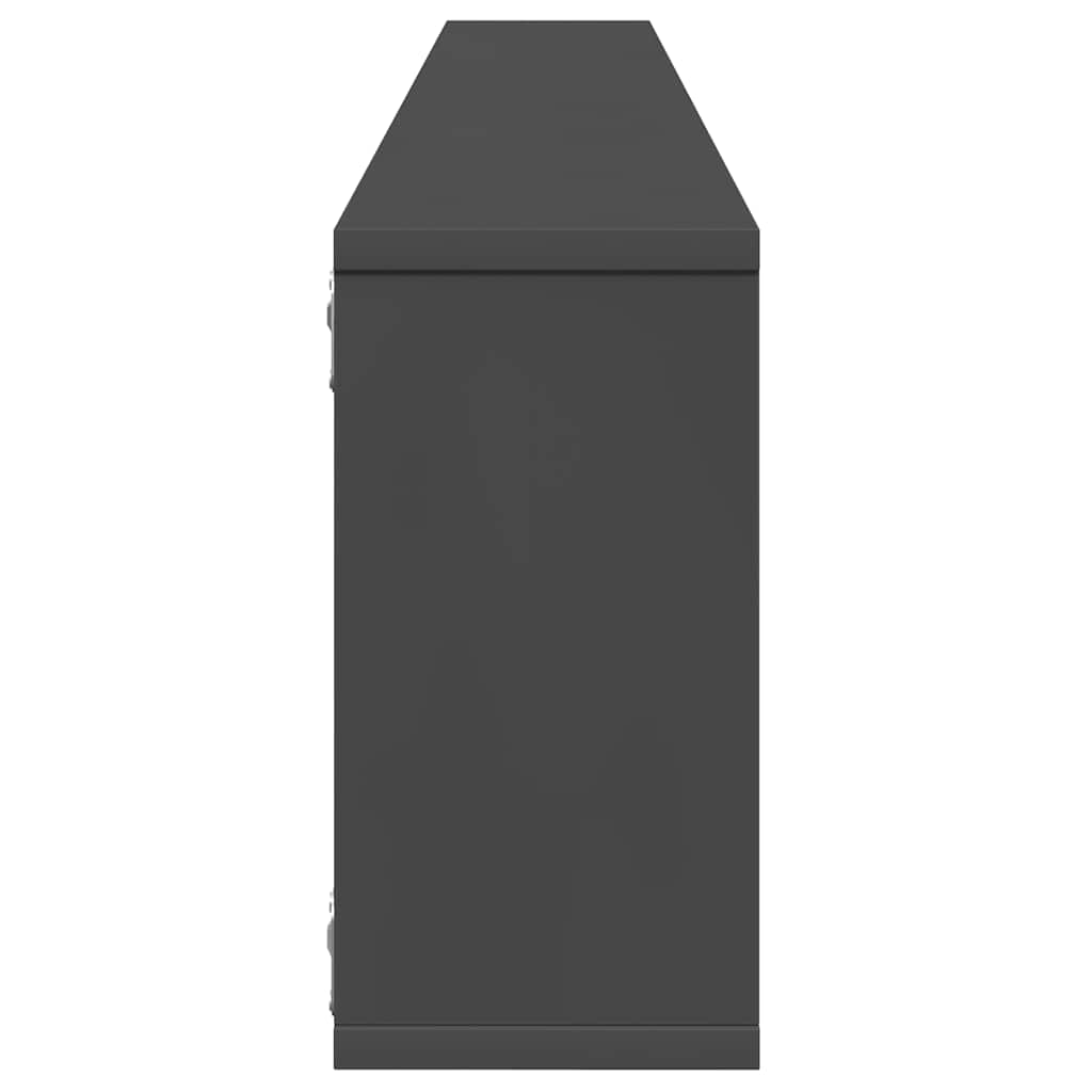 Wall Cube Shelves 2 pcs Grey 100x15x30 cm Engineered Wood