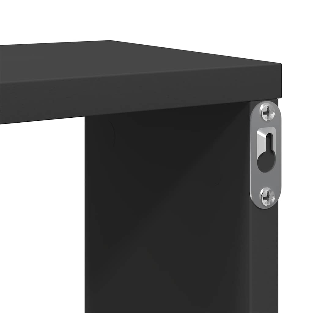 Wall Cube Shelves 2 pcs Grey 100x15x30 cm Engineered Wood