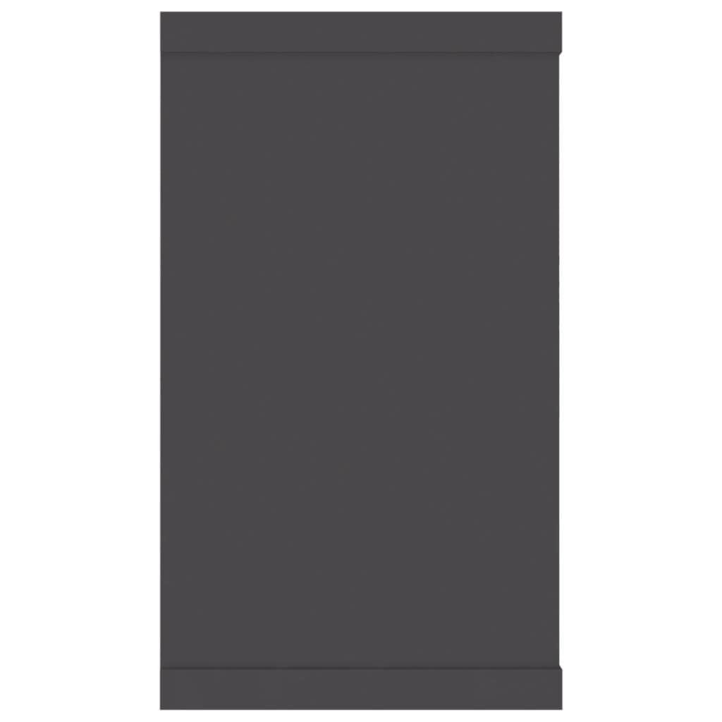 Wall Cube Shelves 4 pcs Grey 80x15x26.5 cm Engineered Wood