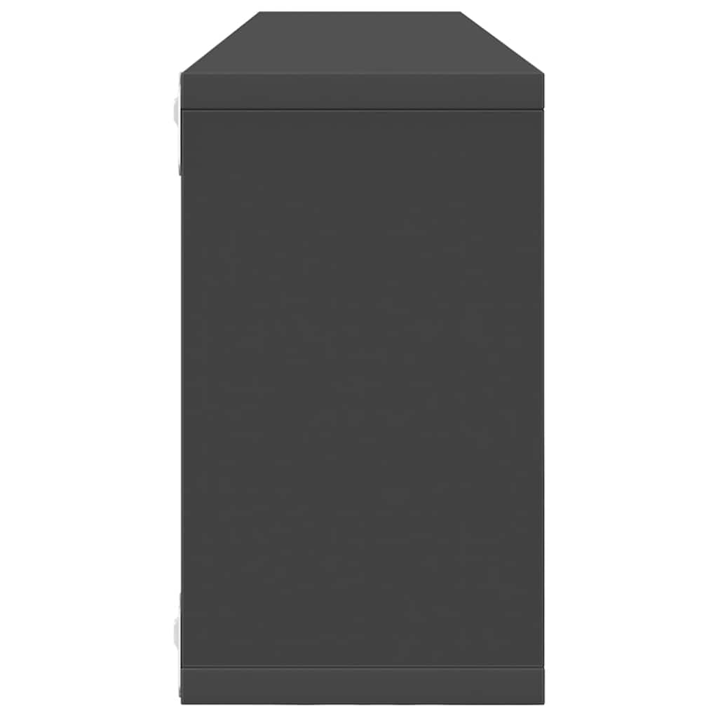 Wall Cube Shelves 6 pcs Grey 80x15x26.5 cm Engineered Wood