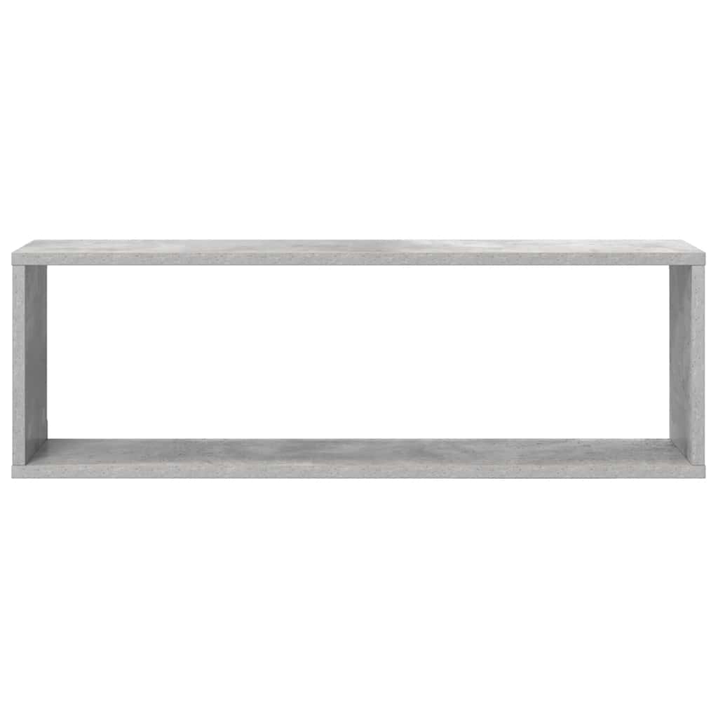 Wall Cube Shelves 4 pcs Concrete Grey 80x15x26.5 cm Engineered Wood