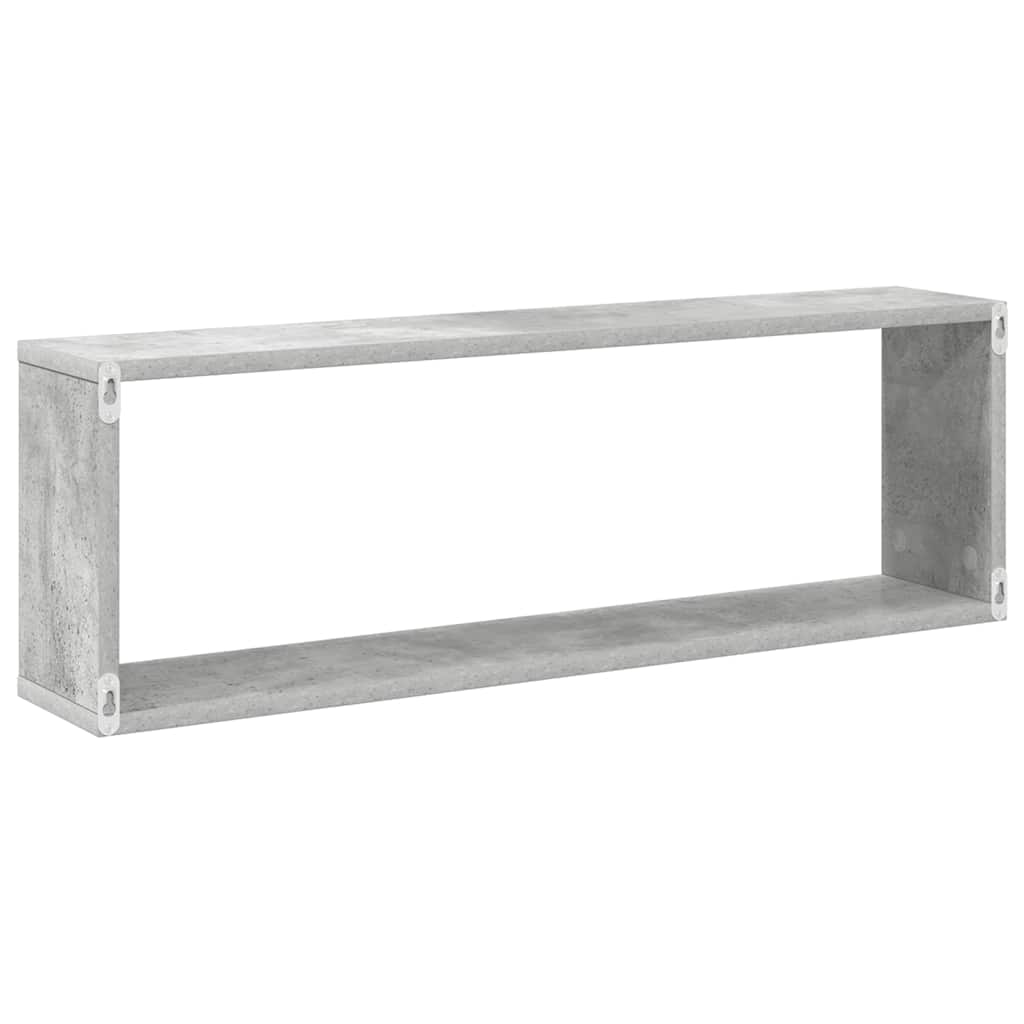 Wall Cube Shelves 6 pcs Concrete Grey 80x15x26.5 cm Engineered Wood