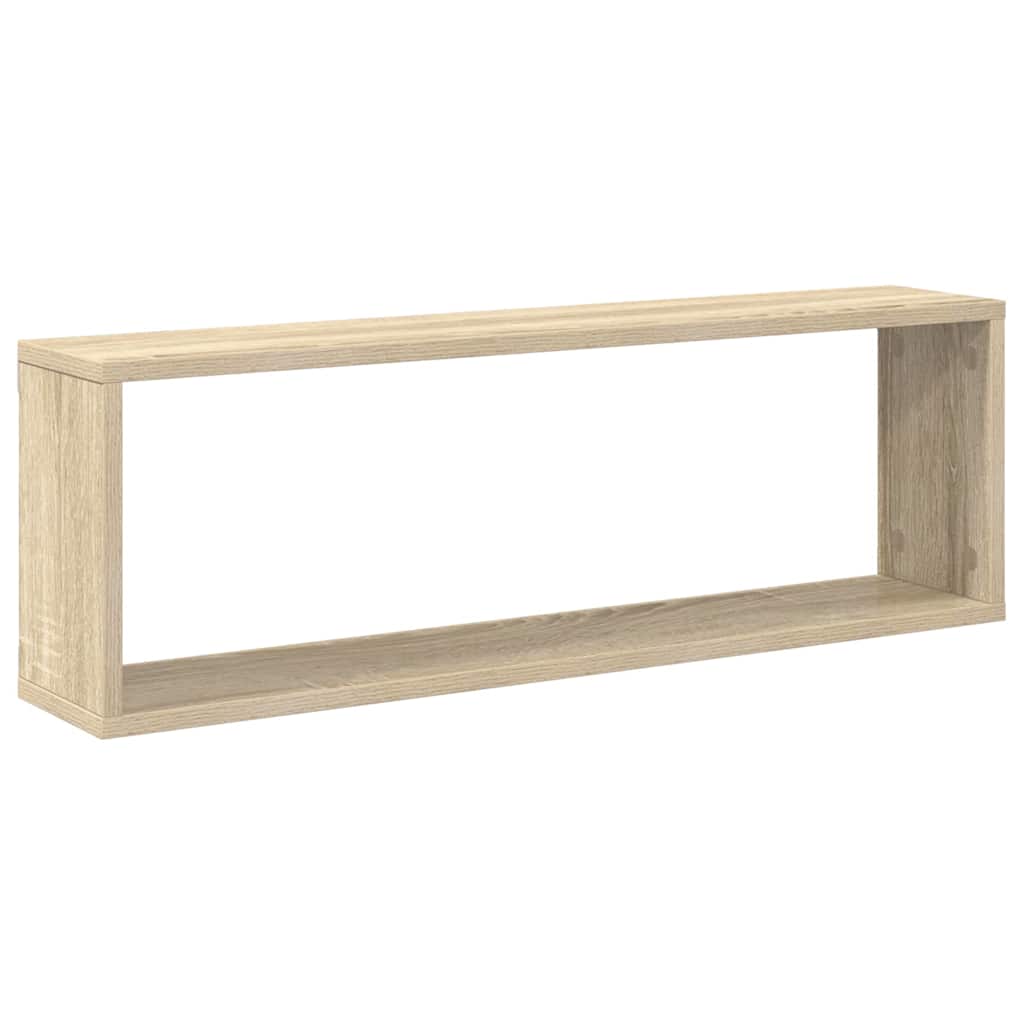 Wall Cube Shelves 6 pcs White&Sonoma Oak 80x15x26.5cm Engineered Wood