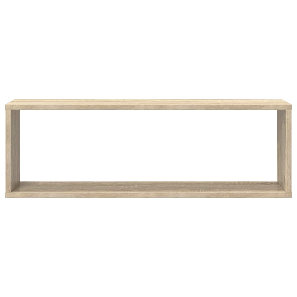 Wall Cube Shelves 6 pcs White&Sonoma Oak 80x15x26.5cm Engineered Wood