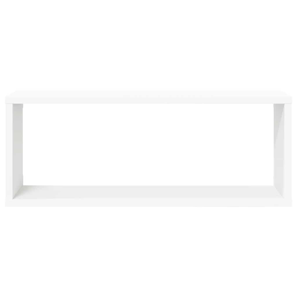 Wall Cube Shelves 2 pcs White 60x15x23 cm Engineered Wood