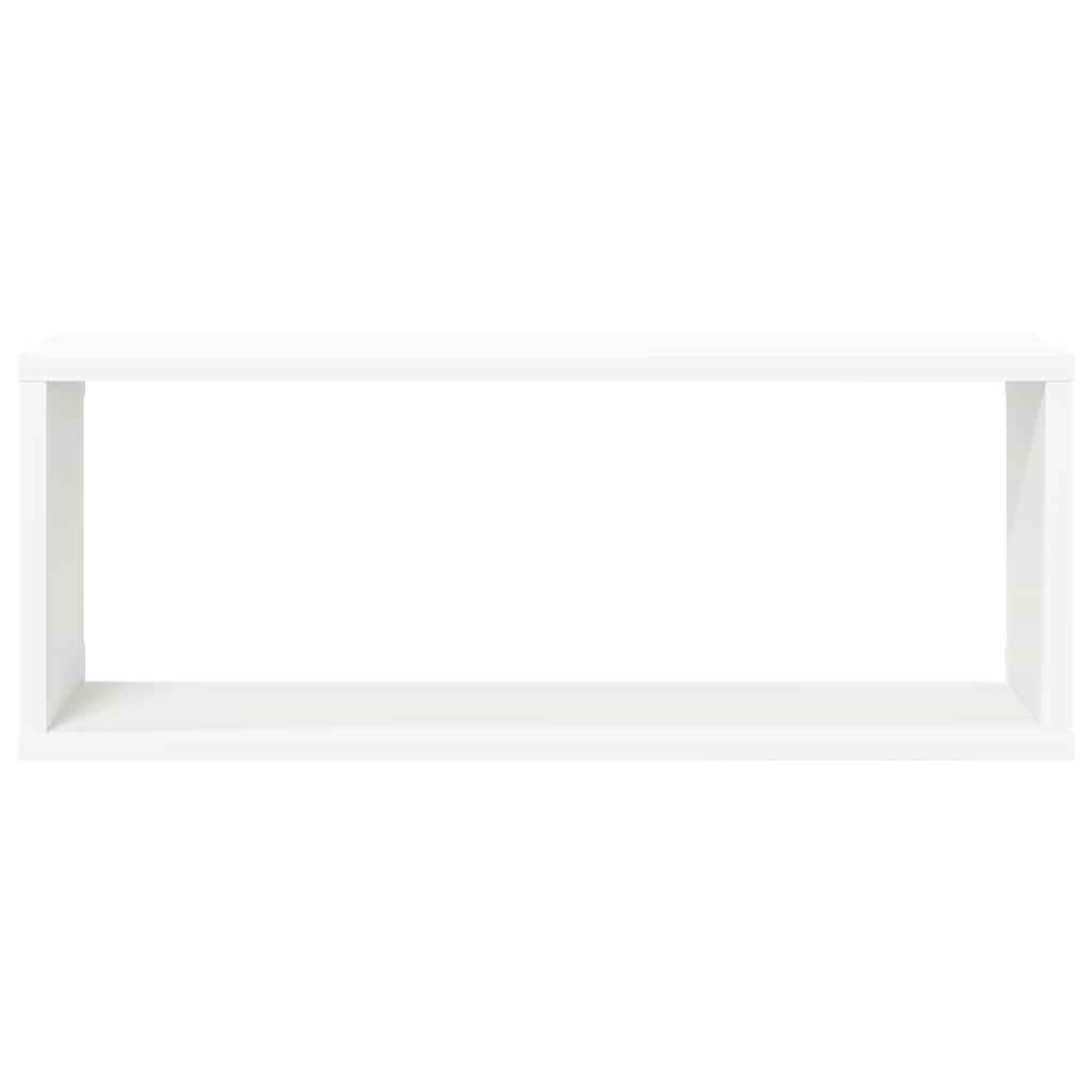 Wall Cube Shelves 2 pcs White 60x15x23 cm Engineered Wood