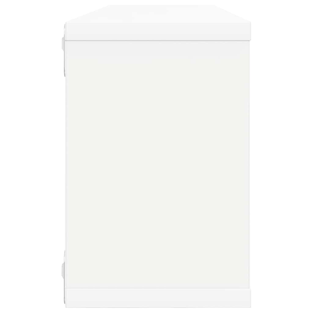 Wall Cube Shelves 2 pcs White 60x15x23 cm Engineered Wood