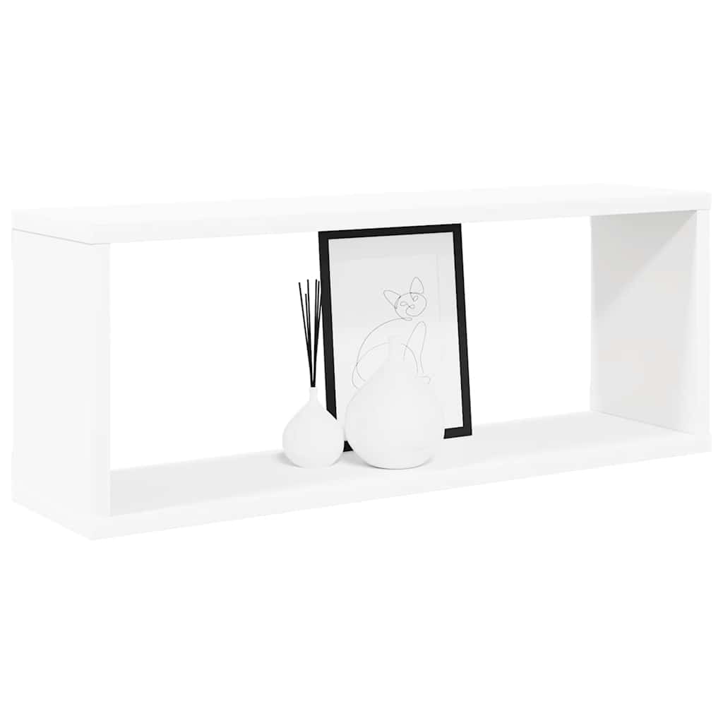 Wall Cube Shelves 4 pcs White 60x15x23 cm Engineered Wood