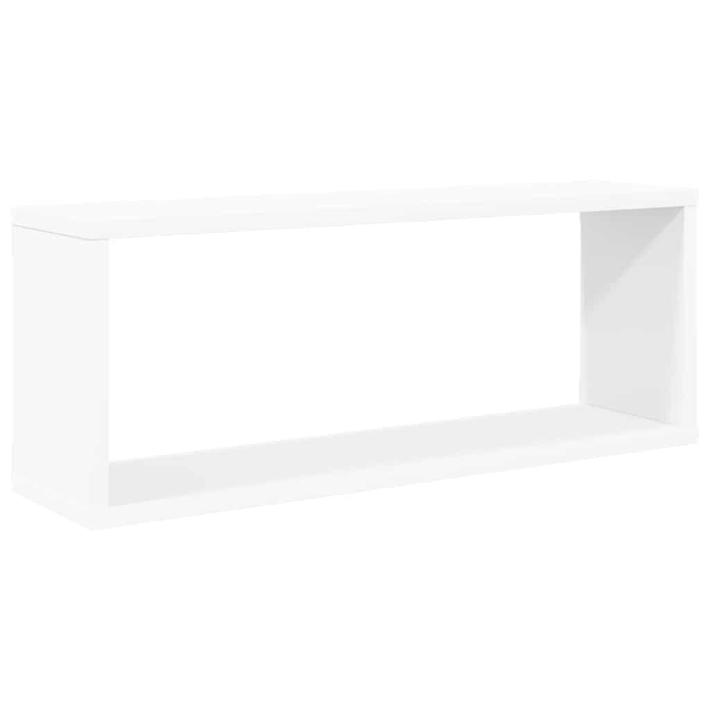 Wall Cube Shelves 4 pcs White 60x15x23 cm Engineered Wood