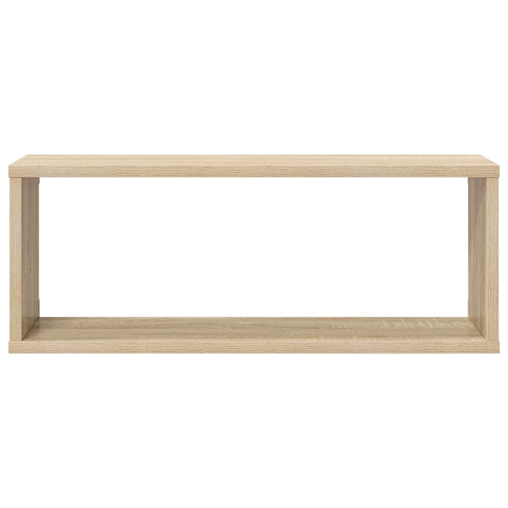 Wall Cube Shelves 2 pcs Sonoma Oak 60x15x23 cm Engineered Wood