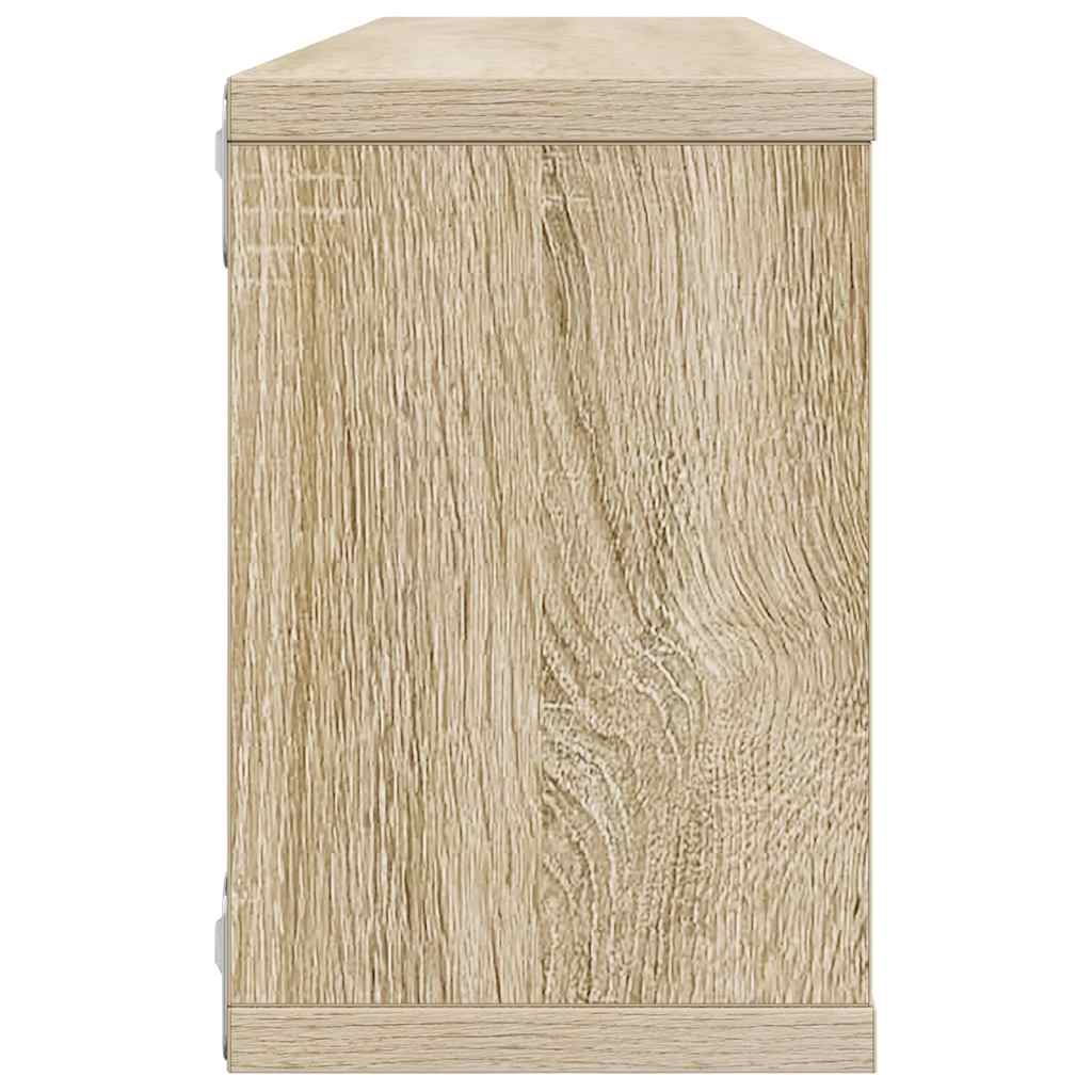 Wall Cube Shelves 2 pcs Sonoma Oak 60x15x23 cm Engineered Wood