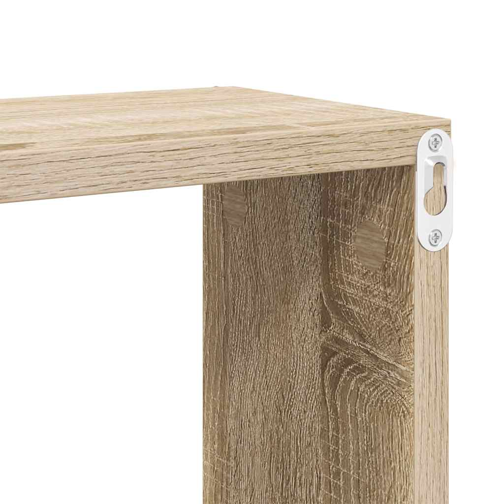 Wall Cube Shelves 2 pcs Sonoma Oak 60x15x23 cm Engineered Wood