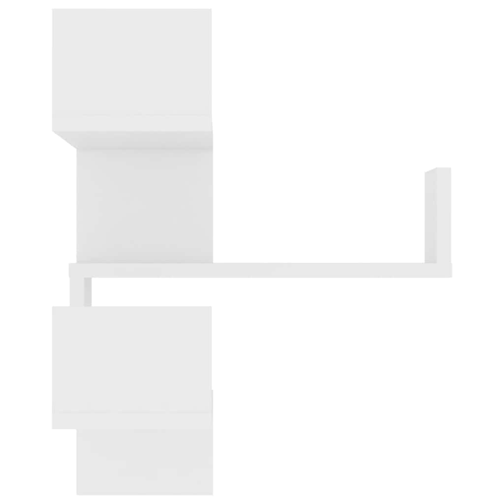 Wall Corner Shelves 2 pcs White 40x40x50 cm Engineered Wood