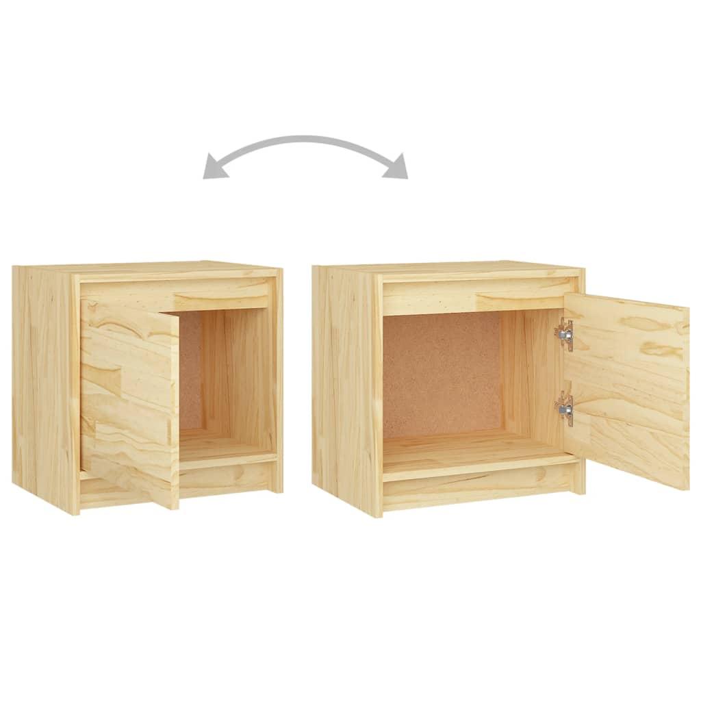 Bedside Cabinet 40x30.5x40 cm Solid Pinewood