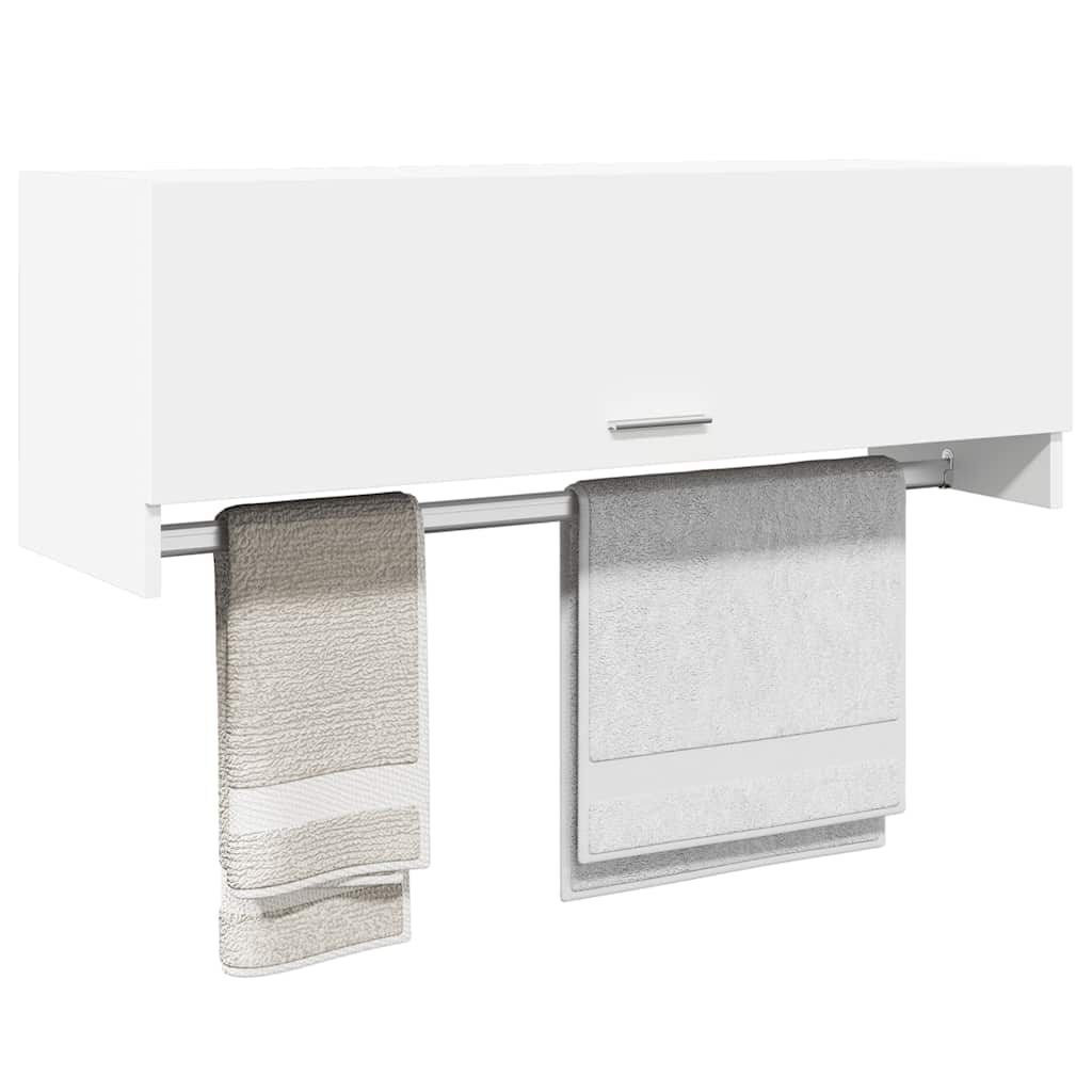 Wardrobe White 100x32.5x35 cm Engineered Wood