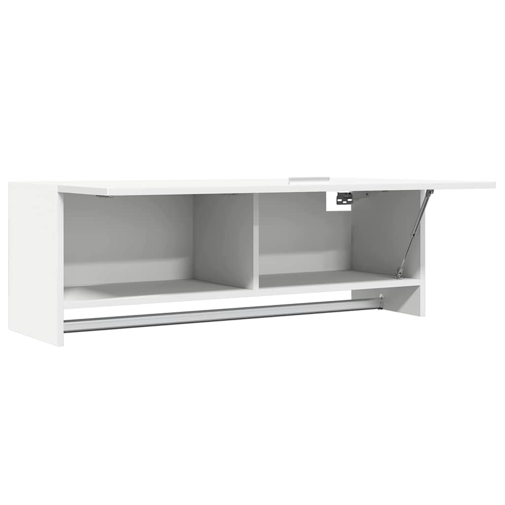 Wardrobe White 100x32.5x35 cm Engineered Wood